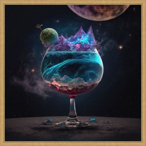 Amanti Art Planetary Beverage by Jake Fouracre Canvas Wall Art Print Framed - 1 of 4