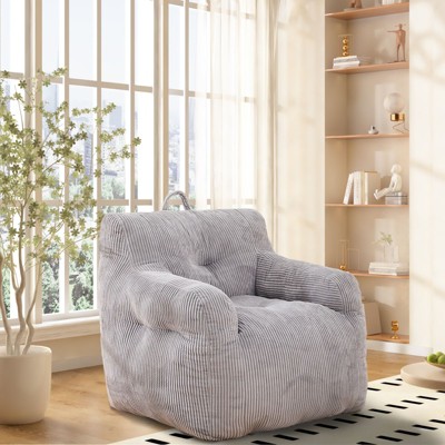 NicBex Faux Fur Bean Bag Chair,Lazy Sofa Chair with High-Density Memory Foam for Living Room,Dining Room,Bedroom,Office