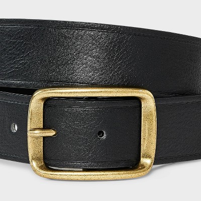 Beveled Buckle with Metal Tip Belt - Universal Thread' Black - image 3