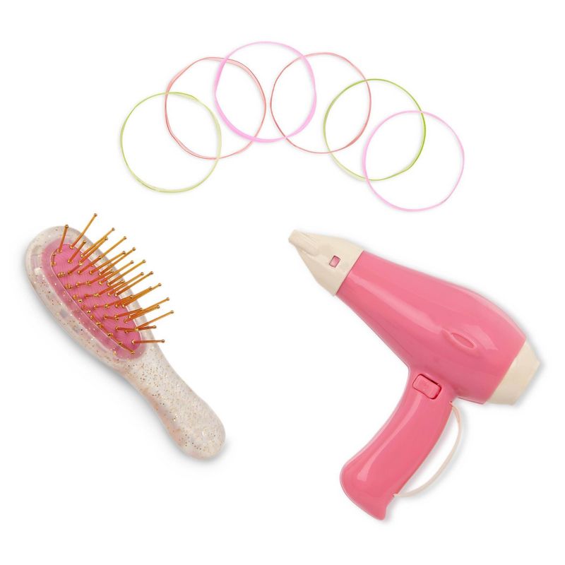 Our Generation Sweet Styles Pink Salon Chair Hair Styling Accessory Set for 18&#39;&#39; Dolls, 6 of 7
