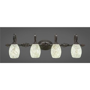 Toltec Lighting Elegante 4 - Light Vanity in  Dark Granite with 5" Natural Fusion Shade - 1 of 1