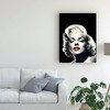 Trademark Fine Art -Chris Consani 'Red Lips Marilyn In Black' Canvas Art - 3 of 4