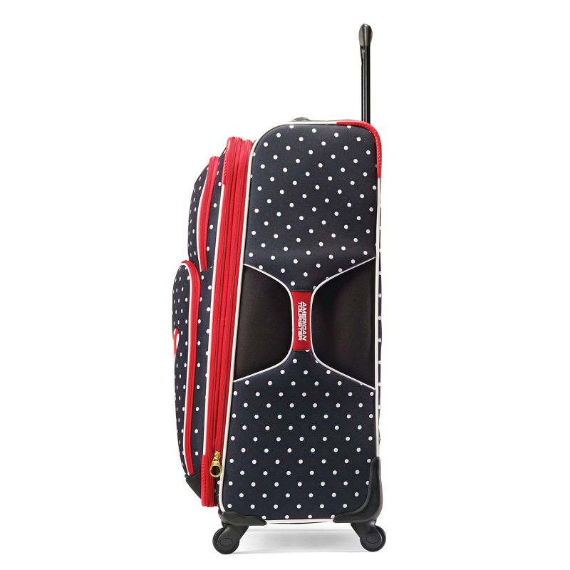 American Tourister Minnie Mouse Bow Softside Large Checked Spinner Suitcase - Red, 2 of 10