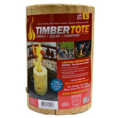 TimberTote Large 12 Inch x 8 Inch One Log Campfire Camping Cooking Camp Fire Wood Log