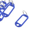Unique Bargains Plastic Oval Luggage ID Name Tag with Metal Keyring 10 Pcs Blue - 4 of 4