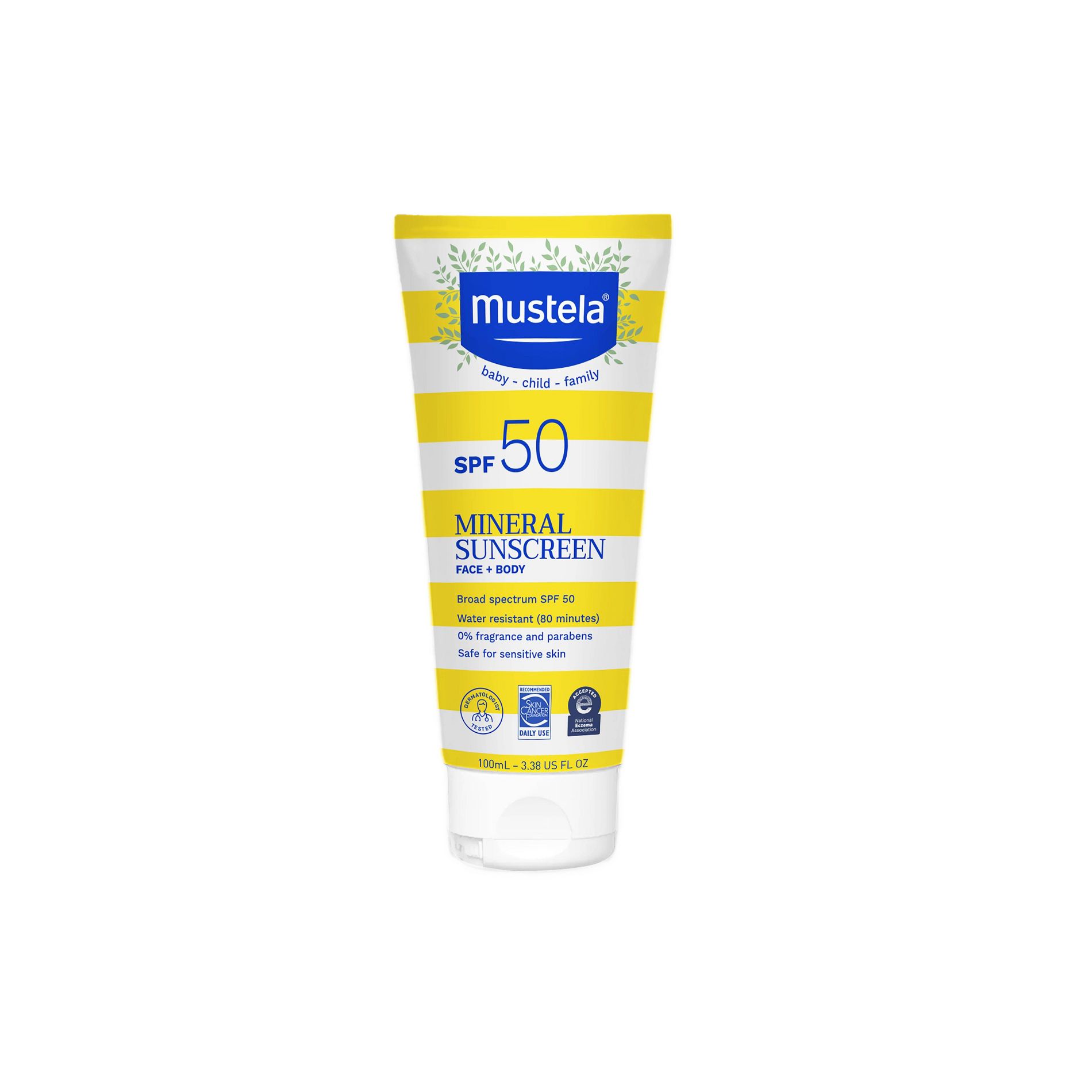 Mustela Fragrance Free Mineral Baby Sunscreen Lotion SPF 50 - 3.38 fl oz