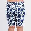 Calypsa Women's Chlorine Resistant High Waisted Long Bike Swim Shorts Plus Size - 2 of 4