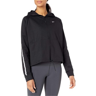 Reebok Womens Quarter Zip Hoodie Sweatshirt