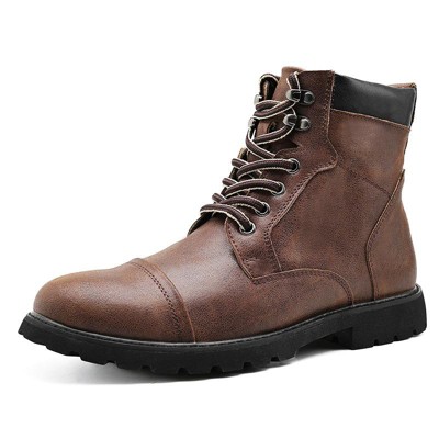 Santimon Men's Motorcycle Boots Combat Casual Dress Boot for Men