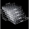 Acrylic Jewelry Organizer with 5 Drawers and 120 Grids, Clear Earring Holder and Ring Display Case for Beads, Nail Tips - 2 of 4