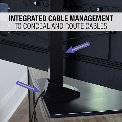Elegant Black Swivel TV Stand 40"-86" with Integrated Cable Management
