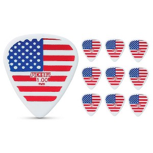 Pick Boy USA Flag Large Celltex Guitar Picks 1.00 mm 10 Pack - 1 of 2