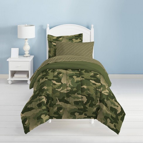 Twin Geo Camo Mini Kids Bed In A Bag Green Dream Factory Target