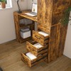 Okak 43.43IN Computer Desk with Ample Storage, Office Desk with 3 Slide Drawers and 4 Storage Shelves, Standing Desk for Living Room, Office - 3 of 4