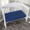 Everyday Kids Fitted Crib Sheet, 100% Soft Breathable Microfiber Baby Sheet, Fits Standard Size Crib Mattress 28in x 52in, Navy Nursery Sheet - 2 of 4