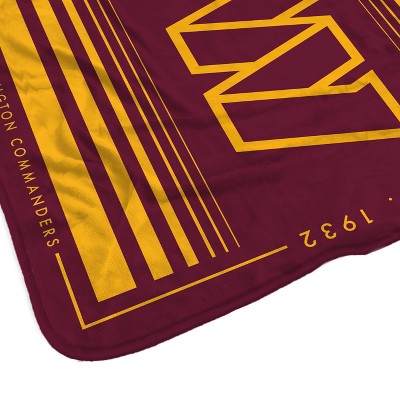 Washington Commanders Maroon and Gold Plush Blanket