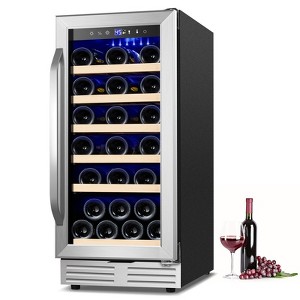 Tylza Compact 15-Inch Wine Cellar - 30 Bottle Under-Counter Cooler with Constant Temperature Tech, 3.6 Cu.Ft - 1 of 4