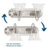 Progress Lighting, Calhoun Collection, 2-Light Vanity Light, Brushed Nickel, Clear Glass Shades, Material: Steel - 4 of 4