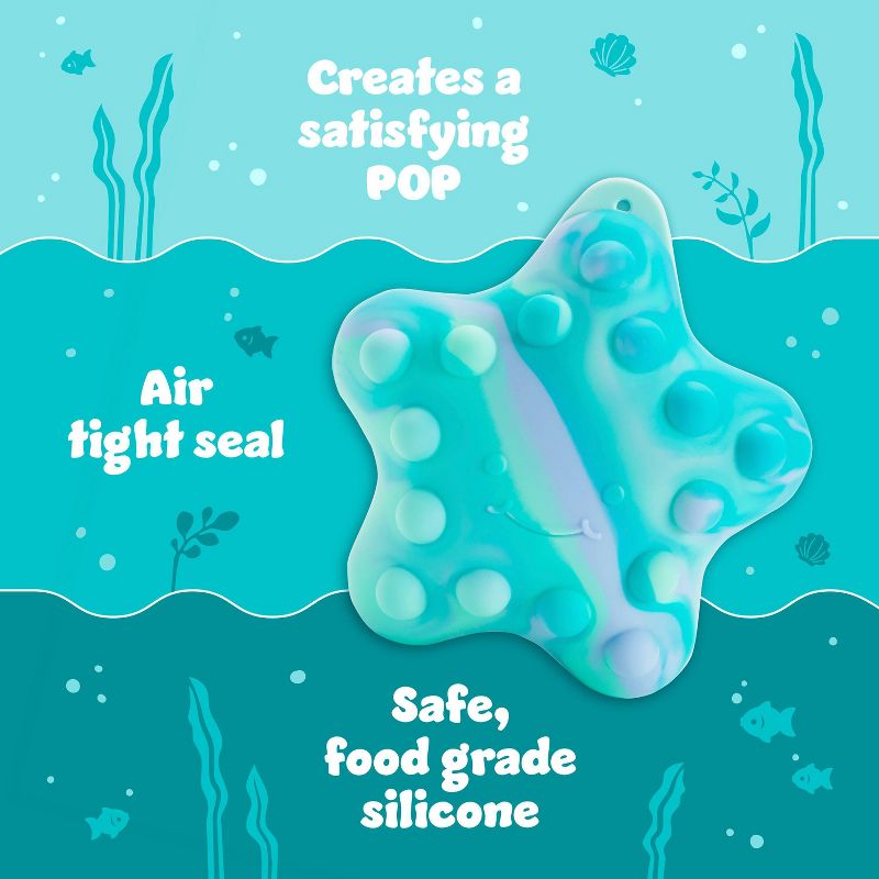 Munchkin Pop Squish Popping Mold-Free Sensory Baby Fidget Bath Toy Without Holes - Starfish, 2 of 6