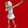 Junior's Design By Humans Halloween Dabbing Funny Skeleton Nurse RN Costume Gift By COVI T-Shirt - 2 of 3