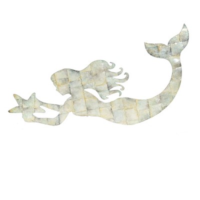 Gallerie II Mermaid Tile Wall Art 8 x 0.5 x 24 Inches.