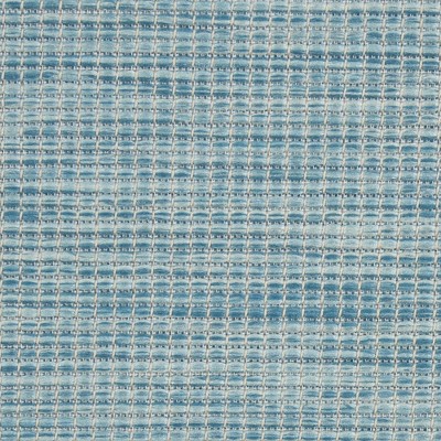 Aqua Solstice Flat Woven 4' x 6' Reversible Outdoor Rug