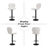 Modern Bar Stools Set of 4, Adjustable Counter Height Bar Stools with Backrest, PU Leather Breakfast Swivel Bar Chairs for Kitchen Island - 4 of 4