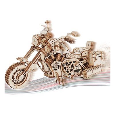 ROBOTIME Wooden Puzzles 3D Motorcycle Model DIY 1:8  Adults-Brain Teaser Puzzle, 10.6"*4.6"*6.3"
