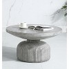 Vynxaria Natural-Style Coffee Table - Weathered Gray Finish, 40mm Thick Eco-Friendly Fiber Concrete Top, Minimalist Design for Modern/Rustic Interiors - 2 of 4