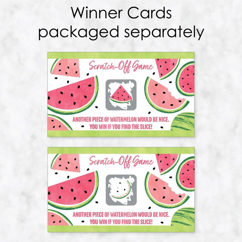 Big Dot of Happiness Sweet Watermelon - Fruit Party Game Scratch Off Cards - 22 Count, 3 of 7