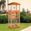 Resenkos Rabbit Hutch, Duck Cage Hutch,Chicken Coop,Wooden Chicken Run, Combinable Design with Perches, 4.6' x 2.8', - 4 of 4