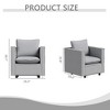 Racxily Linen Upholstered Chair, Comfortable Single Sofa, Soft Cushion Armchair, Lounge Chairs for Living room, Bedroom - 3 of 4
