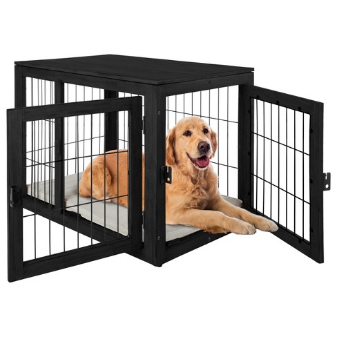 Pet Adobe Furniture style Dog Crate Black Target