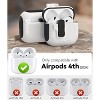 HTUTWOO for AirPods 4 Case with Secure Lock,Compatible with AirPods 4th Generation Case 2024,Automatic Magnetic Lock with Phone Holder Function - 2 of 4