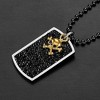 Men's Crucible Stainless Steel Black Crystal Dog Tag Pendant - image 4 of 4