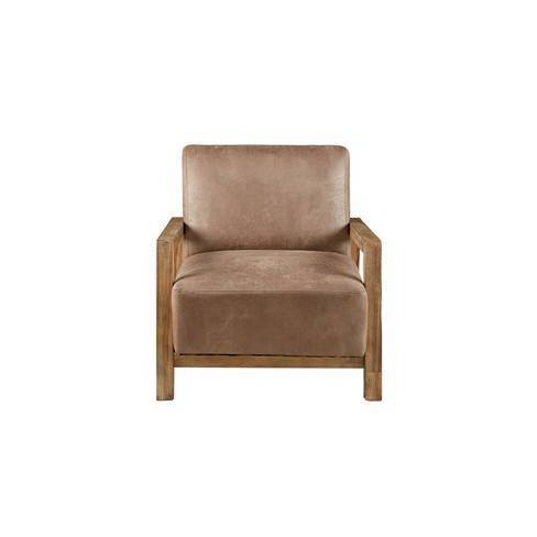 Taupe leather armchair sale