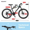 CAVINAS 26 Inch Mountain Bike with High-Carbon Steel Frame, Shimano 21-Speed with Mechanical Disc Brakes, Adult Dirt Bike for Adults and Teenagers - 4 of 4
