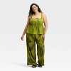 Women's Textured Tie-Front Tank Top - A New Day™ - 3 of 3