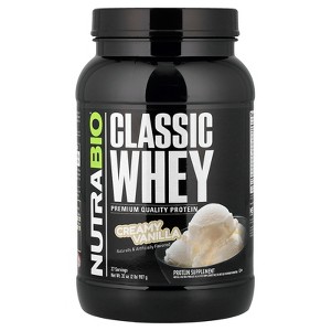 NutraBio Classic Whey Protein, Creamy Vanilla, 2 lbs (907 g) - 1 of 4