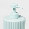 Fluted Kids' Soap Dispenser Teal - Pillowfort™: Plastic Hand Soap Pump for Bathroom, 450ml Capacity - 3 of 3