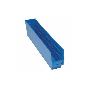 Quantum Storage Systems Economy Shelf Bin, Nesting, 23-5/8"W X 4-1/8"D X 4"H, (7) Divider Slots, Rear Hanglock, - 1 of 1