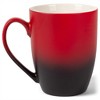 Elanze Designs Red Black Two Toned Ombre Matte 12 ounce Ceramic Stoneware Coffee Cup Mugs Set of 4 - 2 of 4