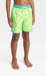 Boys' Shark Printed Swim Trunks - Cat & Jack™ Lime Green