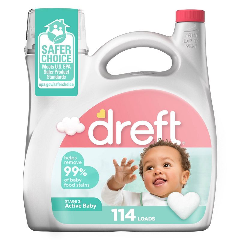 Dreft Active Baby Liquid Laundry Detergent HE Compatible , 1 of 13