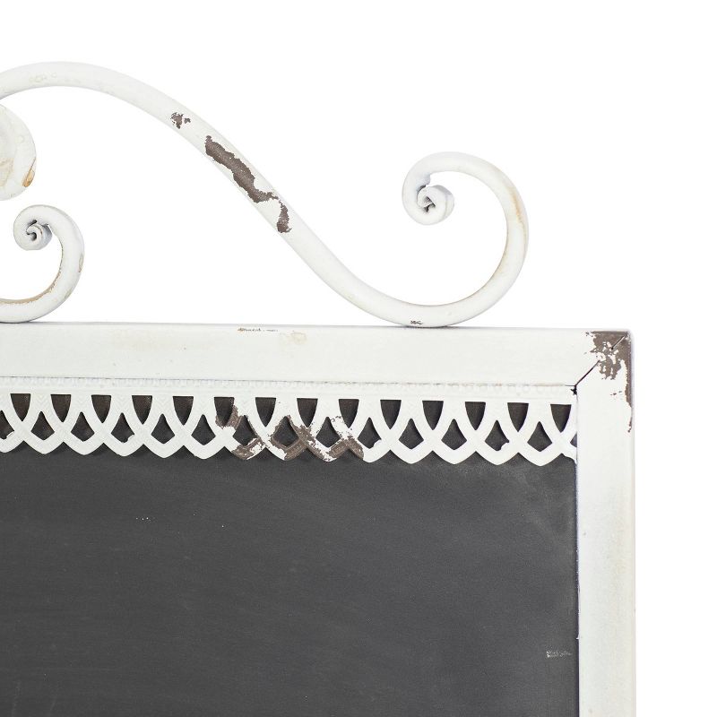 Metal Sign Scroll Top Wall Decor with Chalkboard White - Olivia &#38; May, 3 of 6