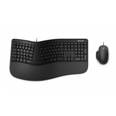 Microsoft Ergonomic Wired Keyboard and Mouse Desktop Bundle - Wired USB 2.0 Type A Connectivity - 3000 frames per second for Mouse