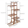 Artloge Multi-tier Extra Large Wooden Plant Stand 52" Tall Carbonized Wood Flower Pot Holder Display Rack for Home & Garden - 3 of 4