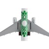 Boeing 777-300ER Commercial Aircraft White with Green Graphics "Gemini 200" Series 1/200 Diecast Model Airplane by GeminiJets - 4 of 4