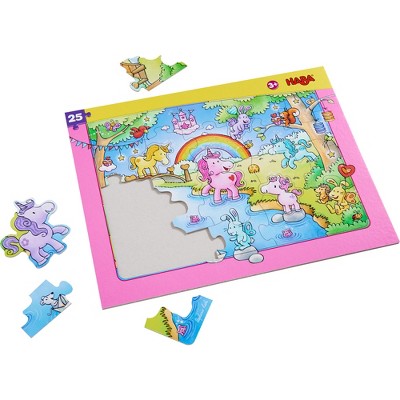 HABA Unicorn Glitterluck 25 Piece Frame Puzzle