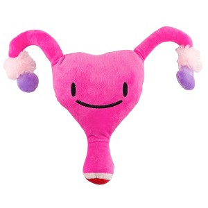 Attatoy Plush Uterus - Ivy The Uterus - Stuffed Toy 12in After Surgery Pal, Hysterectomy, Endometriosis, Fallopian Tubes, Ovaries; Gynecologist Gift - 1 of 4